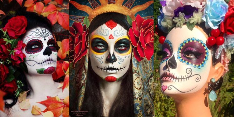 Mexican Catrina Beauty Makeup. Halloween Catrina Makeup.